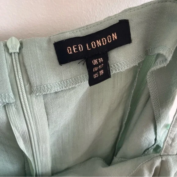 Green Mini Dress with Ruffled Straps - Picture 4 of 4